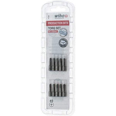 Wiha - 1/4" Drive, #3 Torq-Set Screwdriver Bit - 1" OAL - Americas Industrial Supply