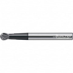 Walter-Prototyp - 8mm Diam, 9mm LOC, 2 Flute Solid Carbide Ball End Mill - TiAlN Finish, 100mm OAL, 8mm Shank Diam - Americas Industrial Supply