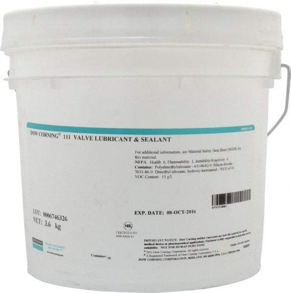 Dow Corning - 8 Lb Can Silicone/Moly Lubricant - White/Light Gray, -40°F to 392°F, Food Grade - Americas Industrial Supply