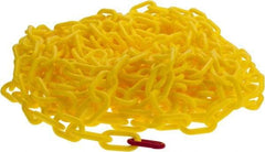 PRO-SAFE - 50' Long x 2" Wide Plastic Heavy-Duty Chain - Yellow - Americas Industrial Supply