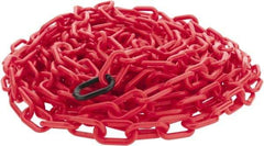 PRO-SAFE - 50' Long x 2" Wide Plastic Chain - Red - Americas Industrial Supply