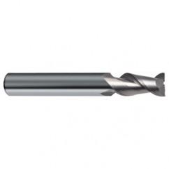3/8" Dia. - 2-1/2" OAL - 45° Helix Bright Carbide End Mill - 2 FL - Americas Industrial Supply