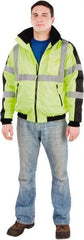 Utility Pro Wear - Size L Cold Weather & High Visibility Jacket - Yellow, Polyester & Teflon, Zipper Closure - Americas Industrial Supply