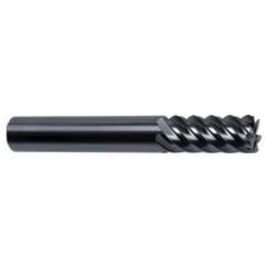 5/8" Dia. - 3-1/2" OAL - 45° Helix Bright Carbide End Mill - 6 FL - Americas Industrial Supply