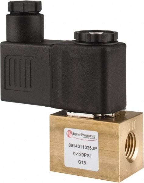PRO-SOURCE - 1/4", 2/2 Way Square Body Stacking Solenoid Valve - 110 VAC, 0.18 CV Rate, 2.95" High x 2.64" Long - Americas Industrial Supply