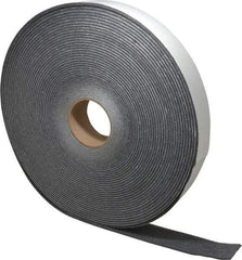 Made in USA - 3/16" Thick x 2" Wide x 100' Long Gray Open Cell Polyurethane Foam Rubber Roll - Stock Length, Adhesive Back, 1.8 to 2.2 Lb/Cu Ft Density, -20°F to 160°F - Americas Industrial Supply
