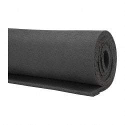 Made in USA - 36" Wide, Natural Foam Rubber Foam Sheet - 45 to 55 Durometer, Black, -40 to 160°F, Cut-to-Length - Americas Industrial Supply