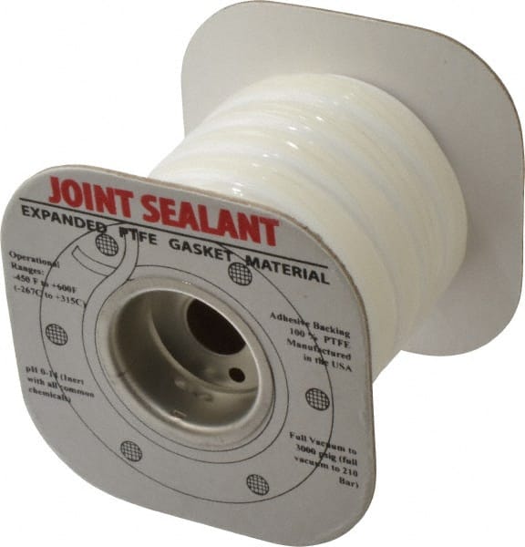 Made in USA - 15' Long x 5/8" Wide Economy PTFE Joint Sealant - Americas Industrial Supply