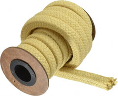 Made in USA - 1/2" x 8' Spool Length, PTFE/Aramid Composite Compression Packing - Americas Industrial Supply