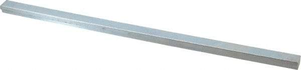 Made in USA - 12" Long, Zinc-Plated Step Key Stock for Gears - C1018 Steel - Americas Industrial Supply