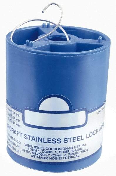 Value Collection - 22 Gage, 0.025 Inch Diameter x 2,975 Ft. Long, 302/304 Safety Lock Wire - 5 Lb. Shipping Weight - Americas Industrial Supply