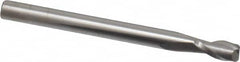 SGS - 1/8", 1/4" LOC, 1/8" Shank Diam, 1-1/2" OAL, 2 Flute, Solid Carbide Square End Mill - Single End, Uncoated, Spiral Flute, 30° Helix, Centercutting, Right Hand Cut, Right Hand Flute, Series 17 - Americas Industrial Supply
