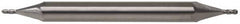 SGS - 7/16" Diam, 9/16" LOC, 4 Flute Solid Carbide Ball End Mill - Uncoated, Double End, 2-3/4" OAL, 7/16" Shank Diam, Spiral Flute - Americas Industrial Supply