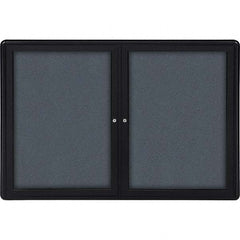 Ghent - Cork Bulletin Boards Style: Enclosed Fabric Bulletin Board Color: Gray - Americas Industrial Supply