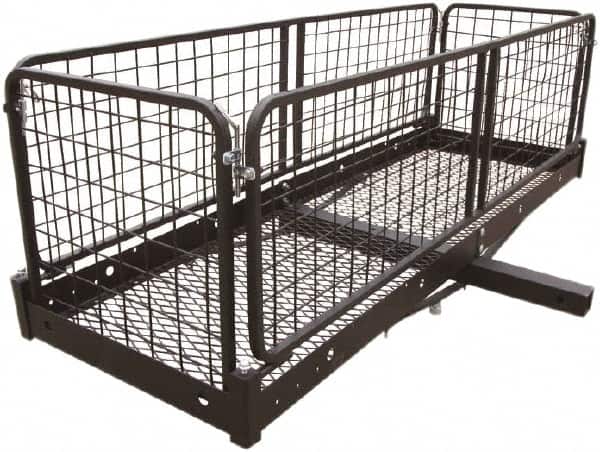 Erickson Manufacturing - Steel Folding Cargo Carrier - 20" Wide x 60.0" Long, Black, For Use with 2" Receivers - Americas Industrial Supply