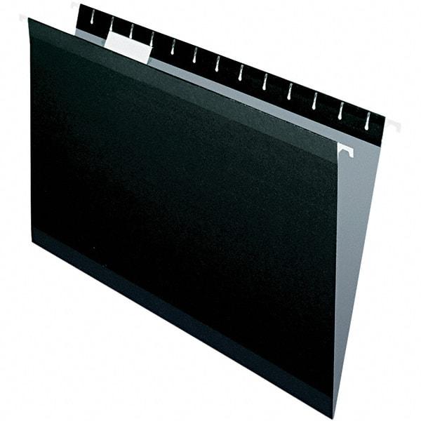 Pendaflex - 9-1/2 x 14-1/2", Legal, Black, Hanging File Folder - 11 Point Stock, 1/5 Tab Cut Location - Americas Industrial Supply