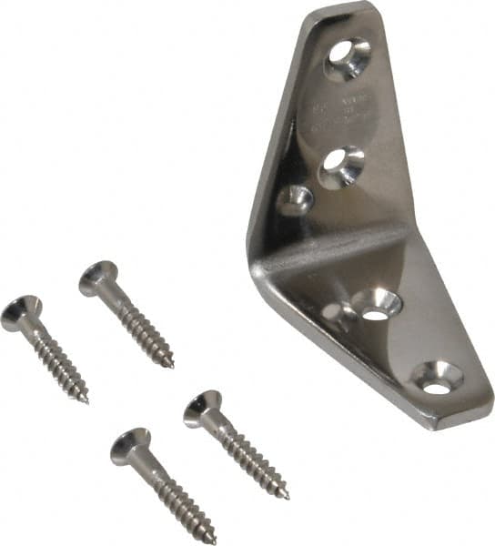 Sugatsune - 1-5/8" Long x 1" Wide, 18-8 Stainless Steel, Wide Corner Brackets - Americas Industrial Supply