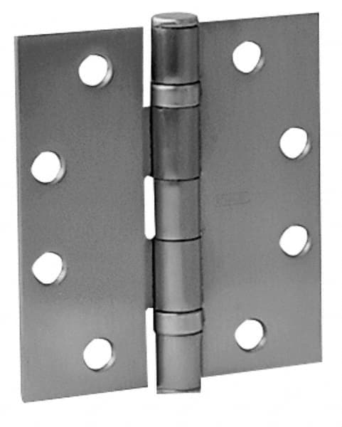 Stanley - 4-1/2" Long x 4-1/2" Wide Brass Full Mortise Commercial Hinge - Americas Industrial Supply