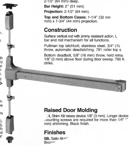 Yale - Flatbars Hand: RHR Rating: Fire Rated - Americas Industrial Supply