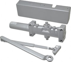 Norton Door Closers - Push & Pull Side Mount, Multi Size Closer Power Operated Damper - Aluminum Finish - Americas Industrial Supply