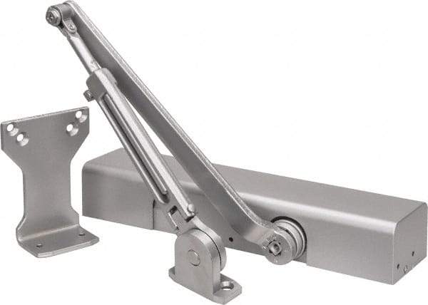 Norton Door Closers - Push & Pull Side Mount, Multi Size Closer Power Operated Damper - Aluminum Finish - Americas Industrial Supply