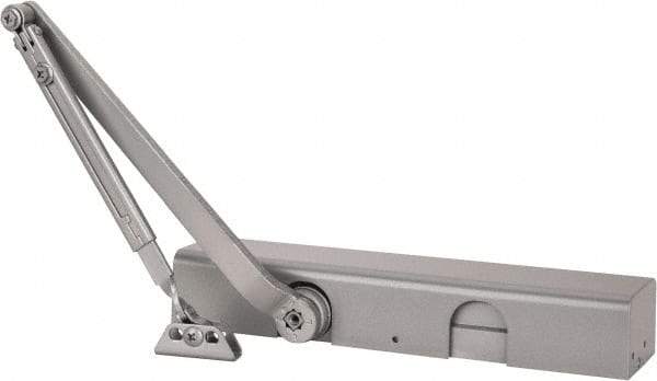 Norton Door Closers - Push & Pull Side Mount, Multi Size Closer Power Operated Damper - Aluminum Finish - Americas Industrial Supply