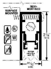 Pemko - Heavy Duty Automatic Door Bottom Sweep - Sponge Neoprene, 2-1/8" High, Dark Bronze Anodized Aluminum Coated - Americas Industrial Supply