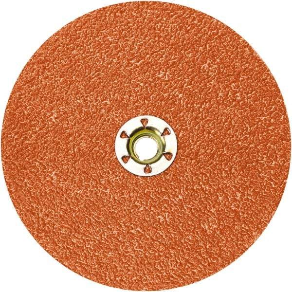Standard Abrasives - 3" Disc Diam, 36 Grit, Ceramic Quick Change Disc - Type R Attaching System, Coated, Red, Very Coarse Grade - Americas Industrial Supply