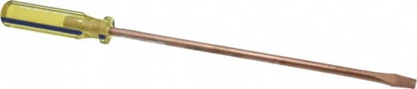 Ampco - Nonsparking Slotted Screwdriver - Round Shank, Acetate Handle - Americas Industrial Supply