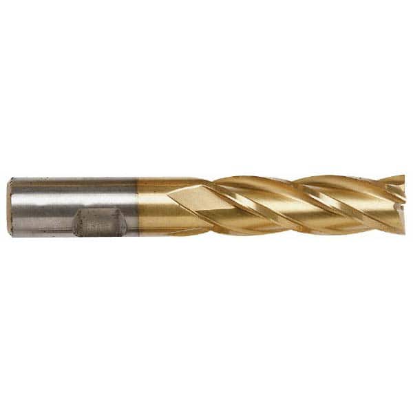 Niagara Cutter - 1-1/4", 1-5/8" LOC, 1-1/4" Shank Diam, 4-1/8" OAL, 2 Flute, Cobalt Square End Mill - Americas Industrial Supply
