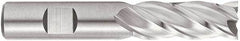 Niagara Cutter - 3/4", 3" LOC, 3/4" Shank Diam, 5-1/4" OAL, 4 Flute, Cobalt Square End Mill - Single End, Uncoated, Spiral Flute, 35° Helix, Centercutting, Right Hand Cut, Right Hand Flute - Americas Industrial Supply