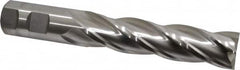 Niagara Cutter - 1", 4" LOC, 1" Shank Diam, 6-1/2" OAL, 4 Flute, Cobalt Square End Mill - Single End, Uncoated, Spiral Flute, 30° Helix, Centercutting, Right Hand Cut, Right Hand Flute, Series SPC408 - Americas Industrial Supply