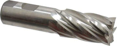 Niagara Cutter - 1-1/8", 2" LOC, 1" Shank Diam, 4-1/2" OAL, 6 Flute, Cobalt Square End Mill - Single End, Uncoated, Spiral Flute, 30° Helix, Centercutting, Right Hand Cut, Right Hand Flute, Series SPC408 - Americas Industrial Supply