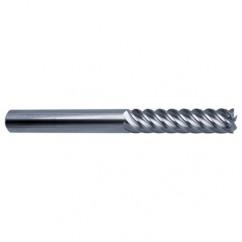10mm Dia. - 100mm OAL - 45° Helix Bright Carbide End Mill - 6 FL - Americas Industrial Supply