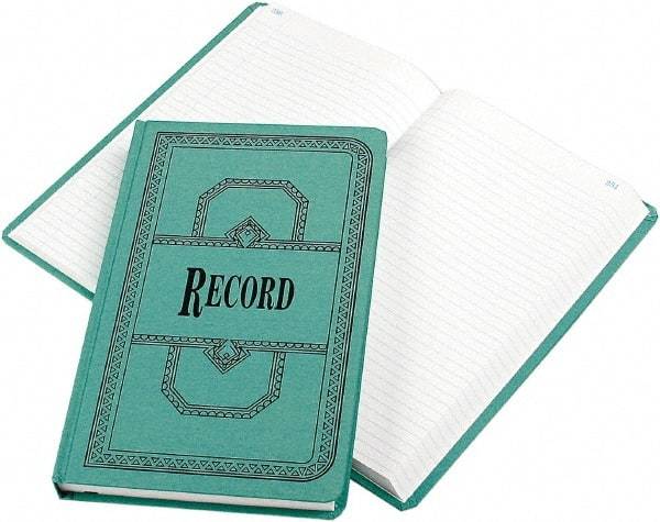 Boorum & Pease - 500 Sheet, 12-1/8 x 7-5/8", Record Rule Record/Account Book - Blue - Americas Industrial Supply