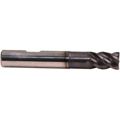 Emuge - 3mm Diam, 5mm LOC, 3 Flute Solid Carbide Roughing & Finishing End Mill - TiAlN Finish, 57mm OAL, 6mm Shank Diam, Weldon Shank, 45° Helix, Long Length - Americas Industrial Supply