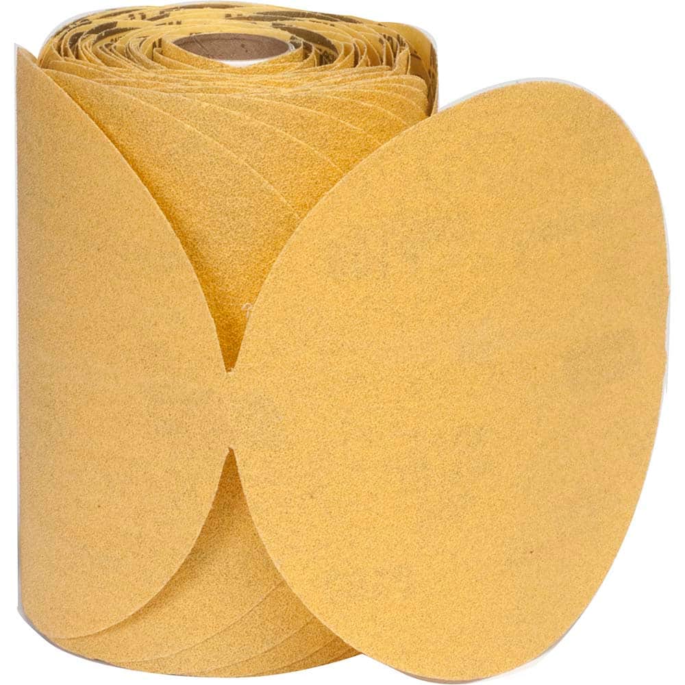 Norton - 5" Diam, 80 Grit Aluminum Oxide Adhesive PSA Disc - Americas Industrial Supply