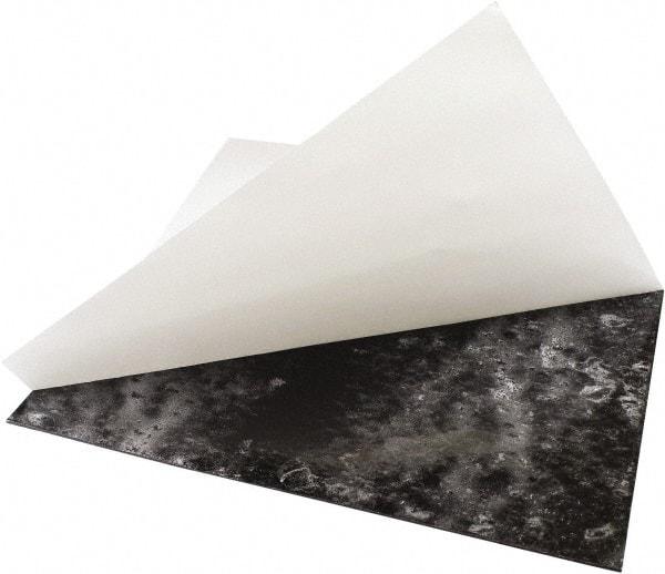 Value Collection - 12" Long, 12" Wide, Hypalon Rubber Foam Sheet - 50 to 60 Durometer, Black, -20 to 220°F, 1,500 psi Tensile Strength, Adhesive Backing - Americas Industrial Supply