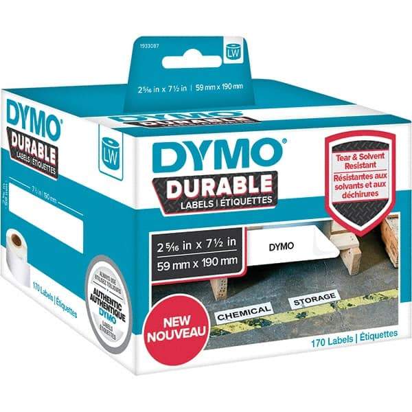 Dymo - Labels, Ribbons & Tapes Type: Large Shelving Labels Color: White - Americas Industrial Supply