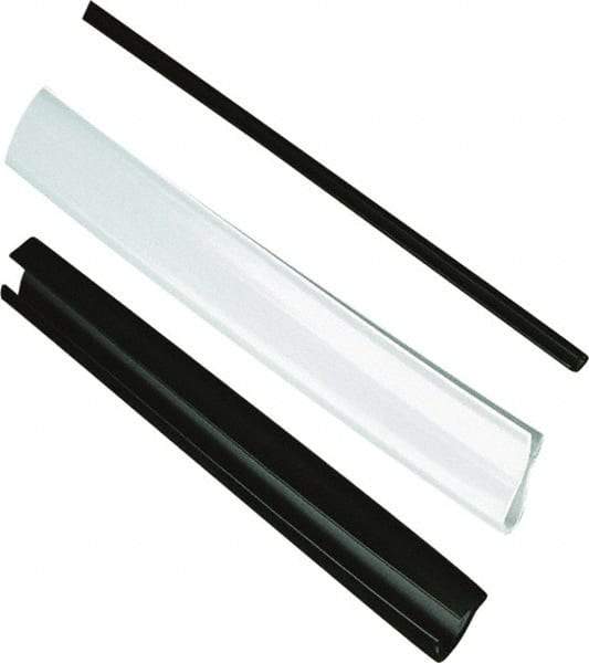 Caplugs - Vinyl Edge Liner - 3/4" Inside Width, 0.35" Deep, 0.38 to 0.759" Hard Metal Thickness, Black - Americas Industrial Supply