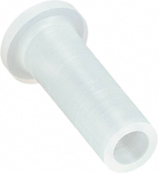 Caplugs - 7/16" ID, Round Head Cap with Flange - 61/64" Long, Silicone, Natural (Color) - Americas Industrial Supply