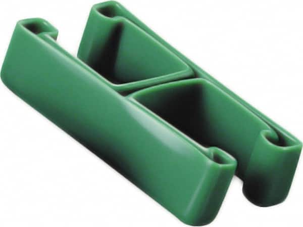 Caplugs - 1-5/8" x 3/4", Flexible Push-On I-Frame End Cap - 1-5/8" Long, Vinyl, Green - Americas Industrial Supply