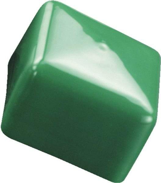 Caplugs - Square Head Tube Cap - 0.38" OD, 1/2" Long, Vinyl, Black - Americas Industrial Supply