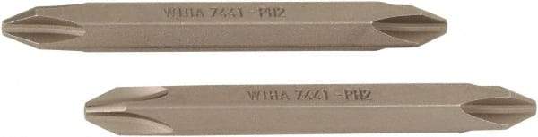 Wiha - #2, Phillips Screwdriver Bit - 1/4" Drive, - Americas Industrial Supply