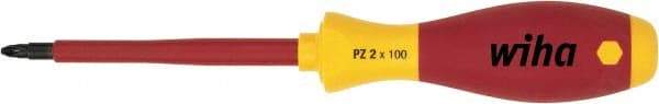 Wiha - #2 Point, 100mm Blade Length Posidrive Screwdriver - 218mm OAL - Americas Industrial Supply