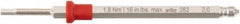 Wiha - 4mm Hex Screwdriver Bit - 6mm Drive, 75mm OAL - Americas Industrial Supply