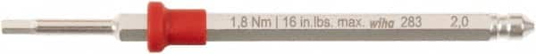 Wiha - 1.5mm Hex Screwdriver Bit - 6mm Drive, 75mm OAL - Americas Industrial Supply