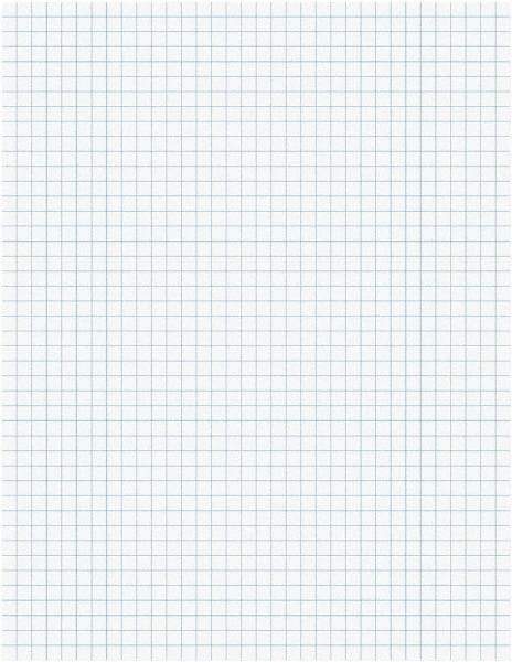 TOPS - 50 Sheet, 8-1/2 x 11", Quadrille Quadrille Pads - White - Americas Industrial Supply