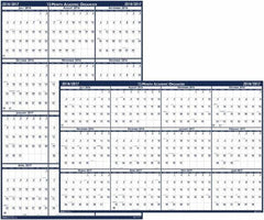 House of Doolittle - 1 Sheet, 4 x 6", Erasable Wall Planner - Blue & Gray - Americas Industrial Supply