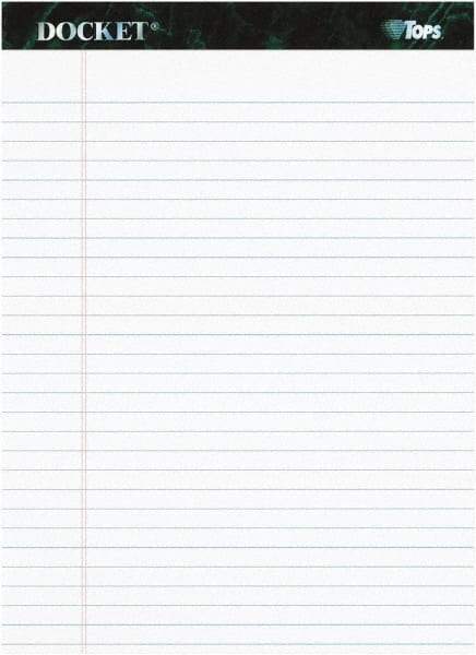 TOPS - 50 Sheet, 7-7/8 X 10", Legal/Wide (Style) Perforated Style Ruled Pads - White - Americas Industrial Supply